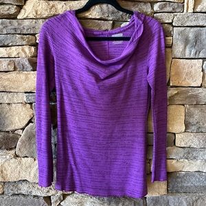 New Balance Aneko purple long-sleeve pullover hoodie with cowl neck size small
